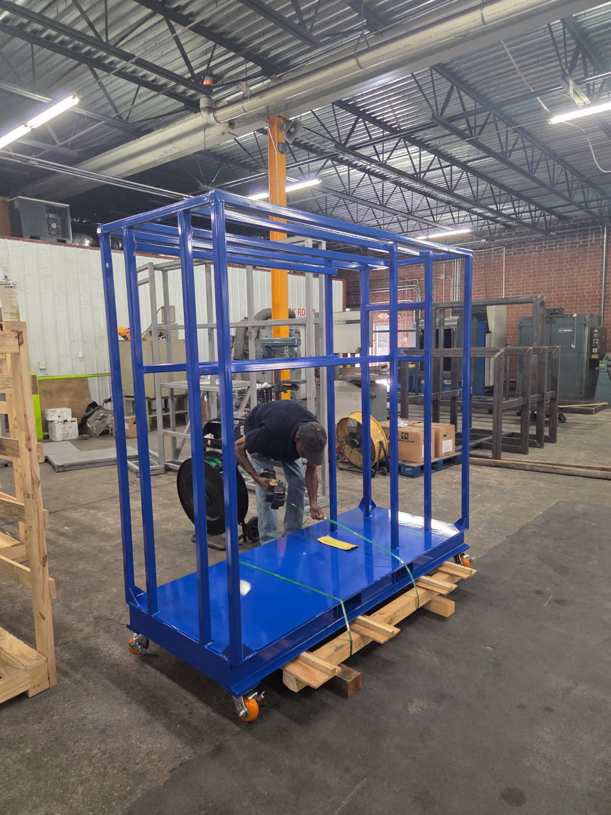 Blue Industrial Rack Cart