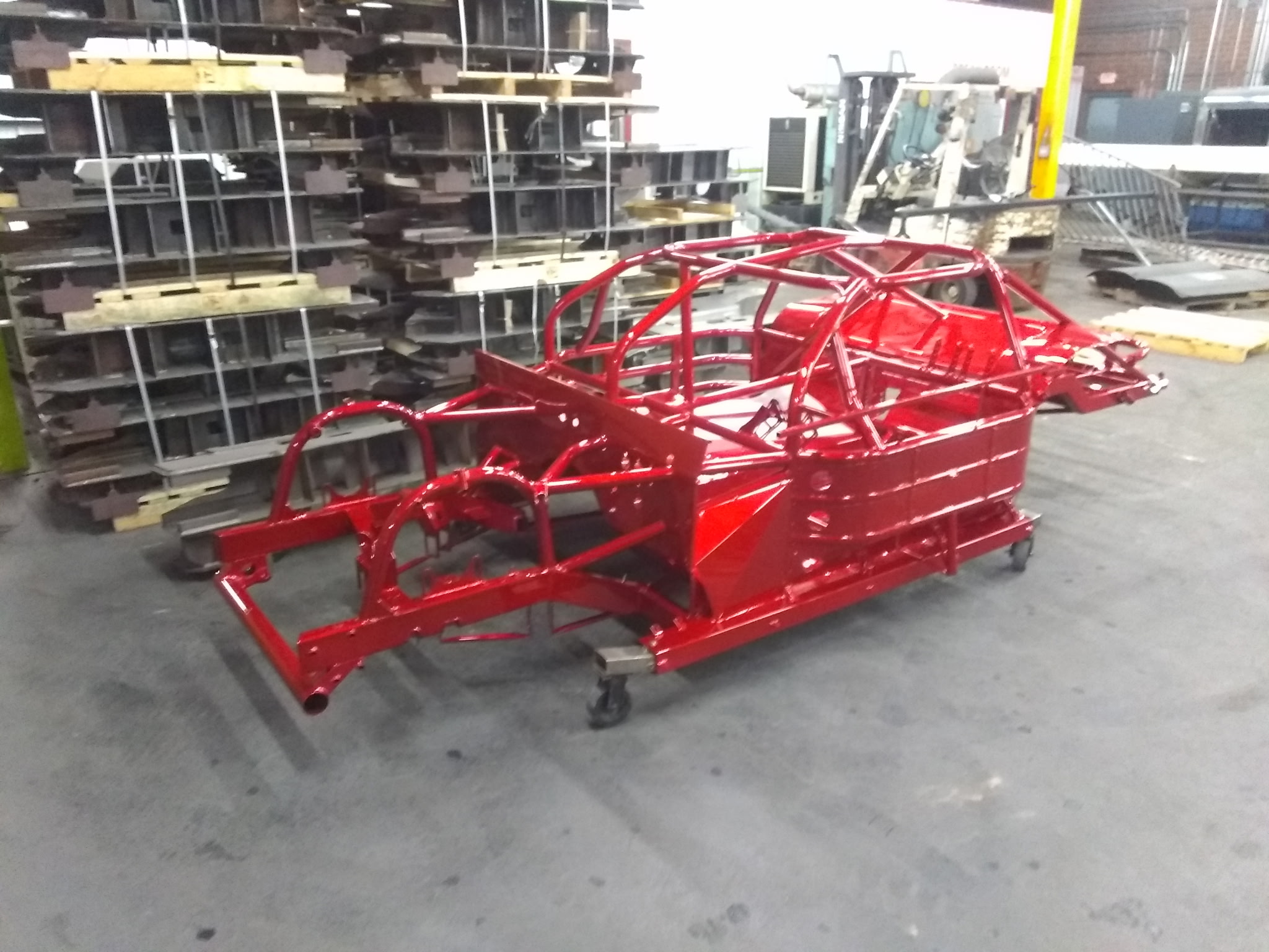 Red Stock Car Chassis